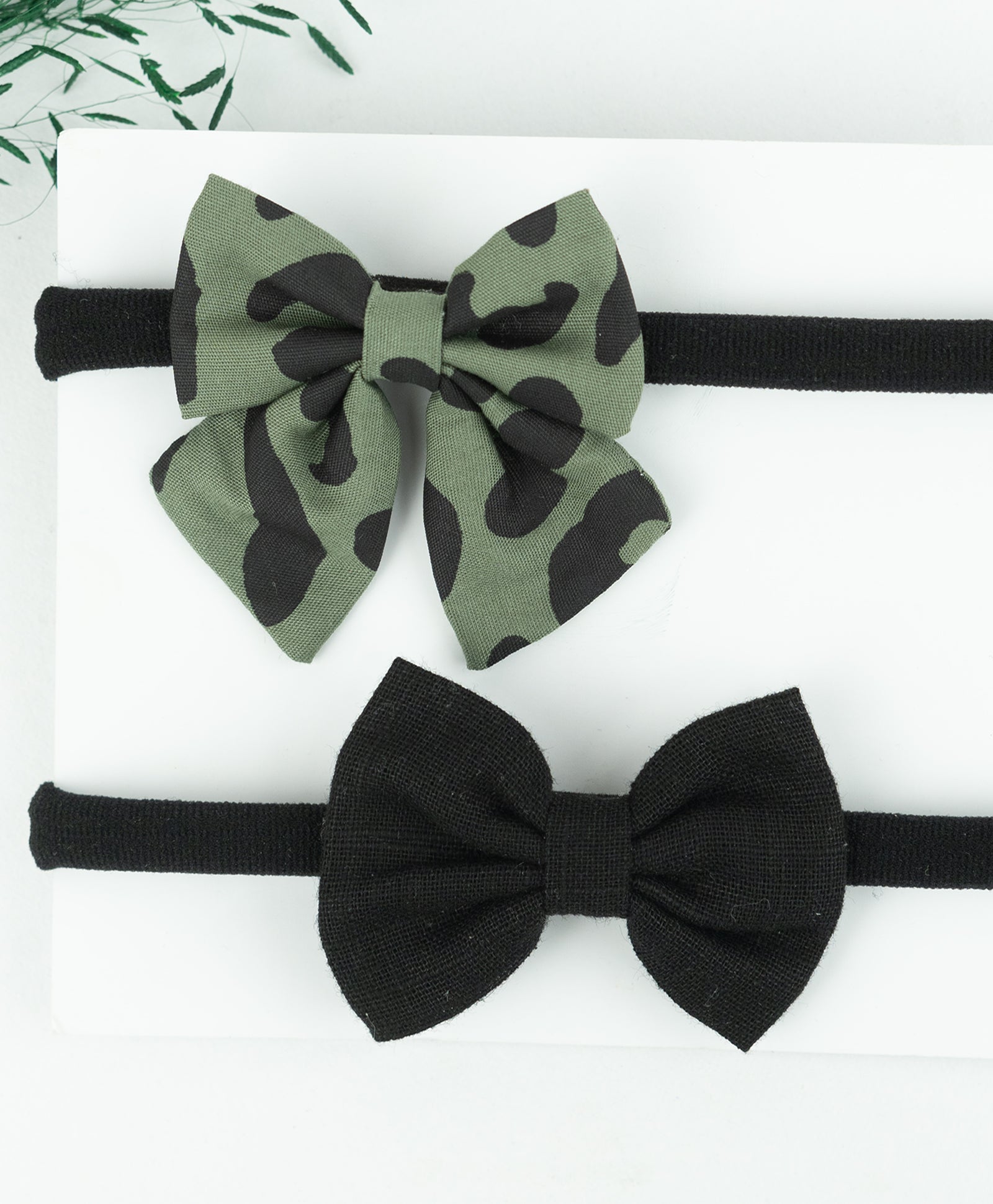 Petite Camouflage Headband Set- Black